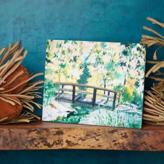 Tafel met canvas: ochtenddauw fotoplaat (Zijkant)