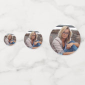 Tafel met foto voor 50e verjaardag Rood Glitter Confetti (Achterkanten)