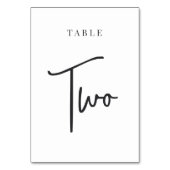 Tafel met scripts voor zwart-wit en wit kaart (Voorkant)