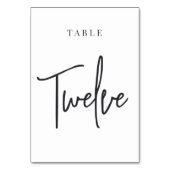 Tafel met scripts voor zwart-wit en wit, TWELVE Kaart (Achterkant)