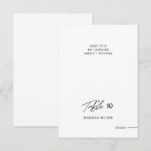 Tafel, naam en maaltijdkeuze Trouwplaatskaart Kaart (Voorkant / Achterkant)