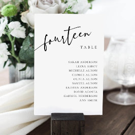 Tafel Nummer 14 Veertien Zitplaatskaart Kaart