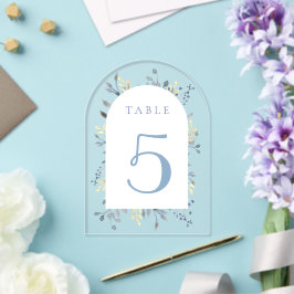 tafel nummer 5 acryl uitnodigingen