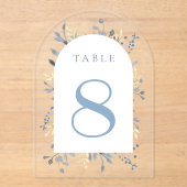 tafel nummer 8 acryl uitnodigingen (Voorkant)