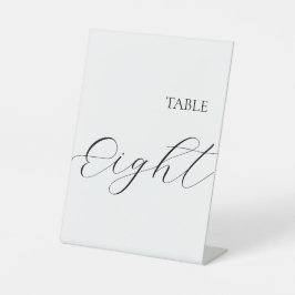 Tafel Nummer Acht Reclamebord Met Voetstuk