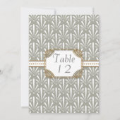 Tafel Nummer Art Deco Nouveau Modern Schelp Patroo Kaart (Achterkant)