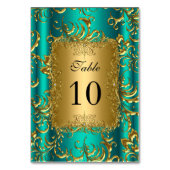 Tafel Nummer Kaarten Jade Groen Goud (Achterkant)