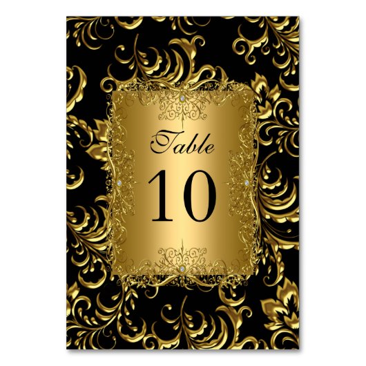 Tafel Nummer Kaarten Royal Zwart Goud (Voorkant)