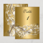 Tafel Nummer Kaarten Wit Goud (Voorkant / Achterkant)