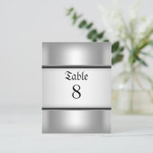 Tafel Nummer Kaarten Zilver (Staand voorkant)