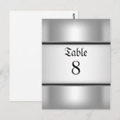 Tafel Nummer Kaarten Zilver (Voorkant / Achterkant)