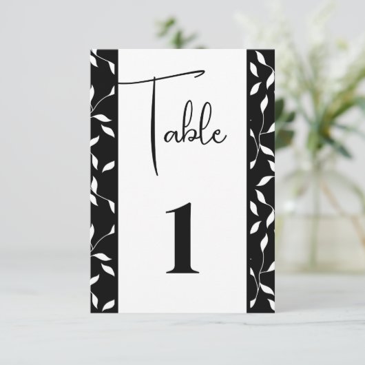 Tafel Nummerkaart Bedankkaart (Staand voorkant)