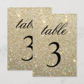 Tafel Nummerkaart - Goud Glit Fab Kaart (Voorkant / Achterkant)