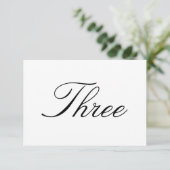 Tafel Nummerkaart Kaart (Staand voorkant)