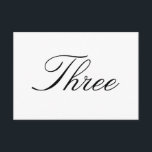 Tafel Nummerkaart Kaart<br><div class="desc">Eenvoudige tafel nummerkaart,  ideaal voor bruiloften.</div>