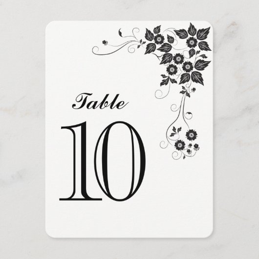 Tafel Nummerkaart Nummer-10 Kaart (Voorkant)
