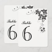 Tafel Nummerkaart Nummer-6 Kaart (Voorkant / Achterkant)