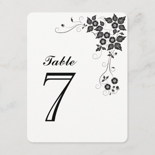 Tafel Nummerkaart Nummer-7 Kaart (Voorkant)