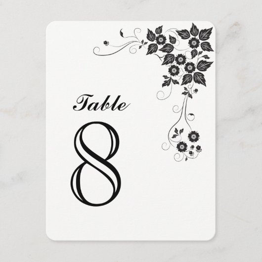 Tafel Nummerkaart Nummer-8 Kaart (Voorkant)