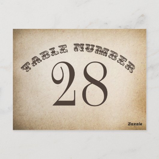  tafel nummerkaarten briefkaart (Achterkant)