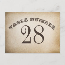  tafel nummerkaarten briefkaart