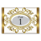 Tafel Nummerkaarten Royal Wit Goud Kaart (Achterkant)