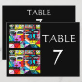 Tafel NUMMERS Bruiloft - Dag Van De Doden Kaart (Voorkant / Achterkant)