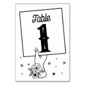 Tafel Nummers Bruiloft Traditionele Tattoo Rock Kaart (Achterkant)