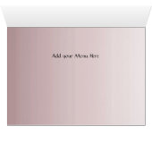 Tafel Nummers Diner Party Menu (Binenzijde Horizontaal (Onderkant))