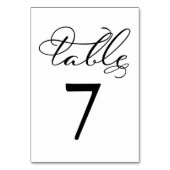 Tafel Nummers | Elegante Calligrafie Bruiloft Kaart (Achterkant)