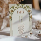 Tafel Nummers Vintage Art Nouveau Bruiloft Kaart