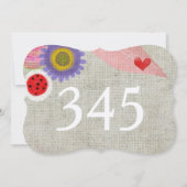 Tafel nummers voor bruiloft kaart (Achterkant)