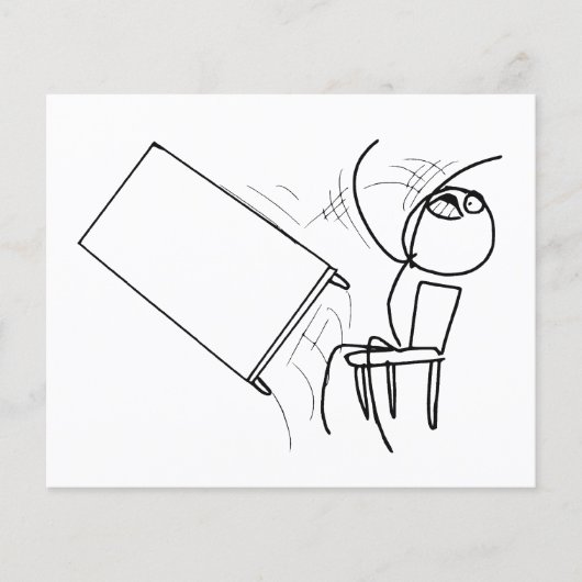 Tafel Omkeren Omkeren Rage Face Meme Flyer (Voorkant)