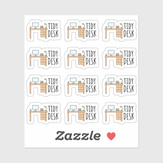 Tafel Opruimen Studie Tafel Schoonmaak Herinnering Sticker (Vel)