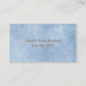 TAFEL PLAATS KAARTEN - STRAND BLAUW/KANT BRUILOFT PLAATSKAARTJE (Achterkant)