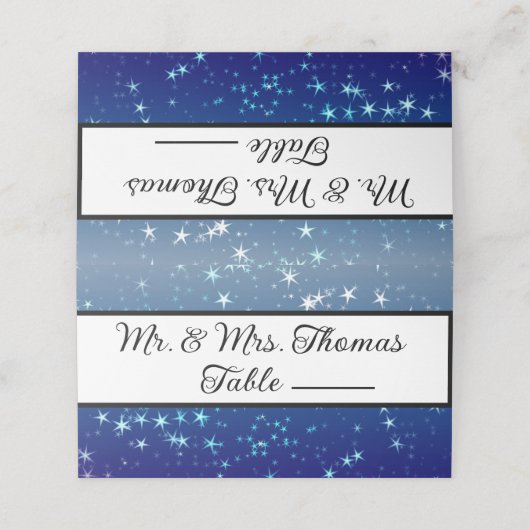 Tafel plaatskaarten, huwelijks plaatskaart plaatskaartje (Buitenkant ongevouwen)