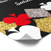 Tafel-Poster Zittingsatel Vegas Casino-kaarten Poster (Hoek)