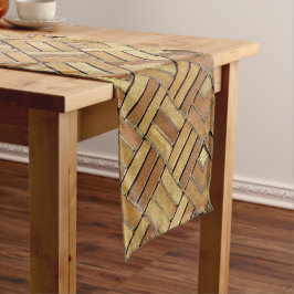 Tafel Runner - Baksteen Kaleidoscopisch Patroon Korte Tafelloper