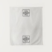 Tafel Runner Banner Zakelijk 2 Logo's Nep Linnen Wandkleed (Voorkant)