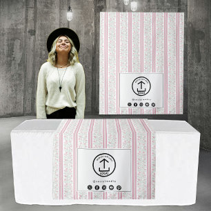 Tafel Runner Banner Zakelijk Logo Vintage Bloemen Wandkleed