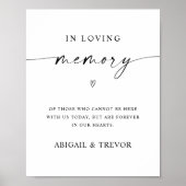 Tafel ter nagedachtenis aan de bruiloft poster (Voorkant)