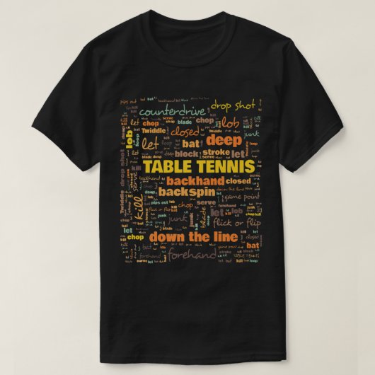 Tafel Terminology Commonly Used Terms T-shirt (Design voorkant)