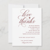 Tafel Thank You Kaarten | Koninklijke Calligrafie- (Voorkant)