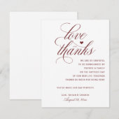 Tafel Thank You Kaarten | Koninklijke Calligrafie- (Voorkant / Achterkant)