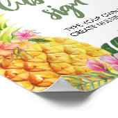 Tafel Tropische Floral Birthday Party Poster (Hoek)