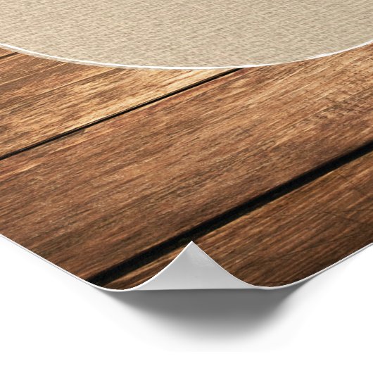 Tafel Trouwzitplaatsen Witte Bloem 8 Zitplaatsen Poster (Hoek)