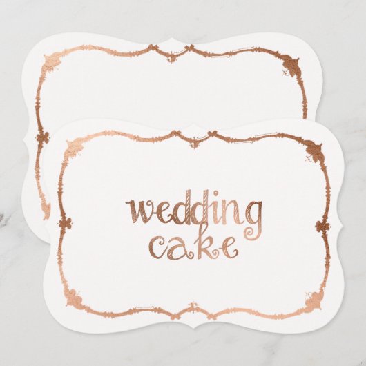 Tafel van een gouden Roos-effectsgordel voor bruil Kaart (Voorkant / Achterkant)