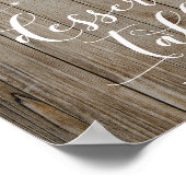 Tafel van hout- en lichtdessert poster (Hoek)