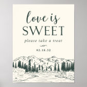 Tafel van mountainbtweddbettafel poster (Voorkant)