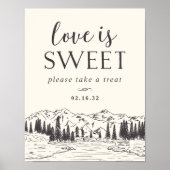 Tafel van mountainbtweddbettafel poster (Voorkant)